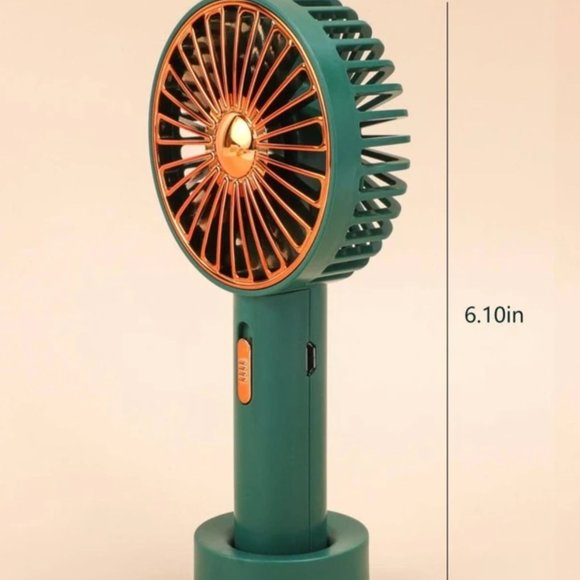 Mini Fan, Modernist Portable Handheld Fan Green - Picture 3 of 5